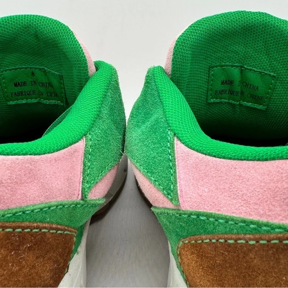 NEW Jeffrey Campbell Limit Platform Women Sneakers SZ 8 CLR Pink/Green MSRP $181